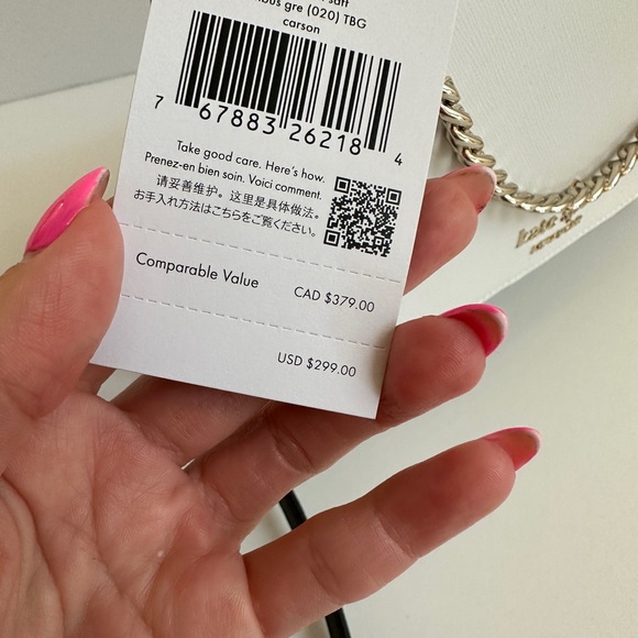 BEAUTIFUL BRAND NEW GREY AND WHITE KATE SPADE CROSS BODY! STRAP INCLUDED! - Picture 8 of 16